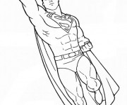 Coloriage et dessins gratuit Superman à découper à imprimer