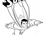 Coloriage et dessins gratuit Superman bande dessinée à imprimer