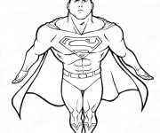 Coloriage et dessins gratuit Superman couleur à imprimer