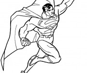 Coloriage et dessins gratuit Superman Super Héro à imprimer