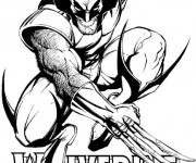 Coloriage et dessins gratuit X-Men en noir et blanc à imprimer