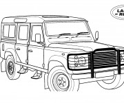 Coloriage et dessins gratuit 4 X 4 Land Rover à imprimer
