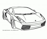 Coloriage et dessins gratuit Auto Lamborghini en ligne à imprimer