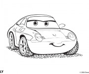 Coloriage Auto Sally dessin animé