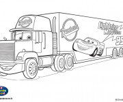 Coloriage et dessins gratuit Camion Mack Disney à imprimer