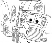 Coloriage et dessins gratuit Camion Mark avec visage à imprimer