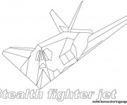 Coloriage et dessins gratuit Avion de Chasse Stealth Fighter à imprimer