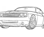 Coloriage Voiture Ford Mustang GT