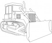 Coloriage Bulldozer stylisé pour les travaux