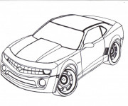 Coloriage et dessins gratuit Modèle Camaro de  Chevrolet à imprimer