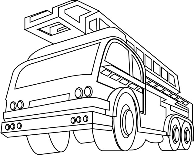comment dessiner un camion de pompier facile à dessiner 