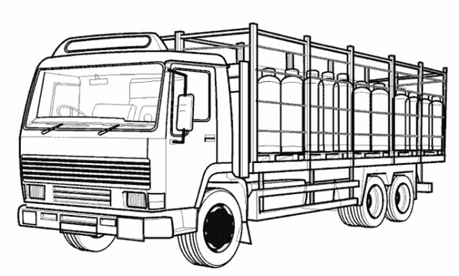 Camion semi remorque vectoriel