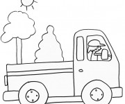 Coloriage et dessins gratuit Un Camion au crayon à imprimer