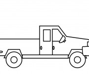 Coloriage Une petite Camionnette stylisé