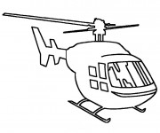 Coloriage Hélicoptère militaire