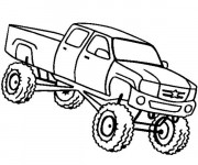 Coloriage Camionnette Monster Truck