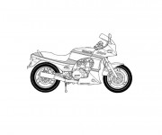 Coloriage et dessins gratuit Moto Kawasaki pour enfant à imprimer