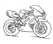 Coloriage et dessins gratuit Moto Yamaha Enfant à imprimer