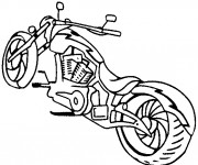 Coloriage Motocyclette 17
