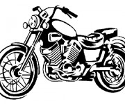 Coloriage Moto Harley Davidson classique
