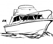 Coloriage et dessins gratuit Un Yacht couleur à imprimer
