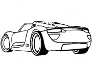 Coloriage et dessins gratuit Porsche sport  stylisé à imprimer