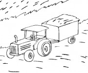 Coloriage et dessins gratuit Tracteur Agriculture à imprimer