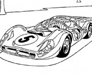 Coloriage Voiture de sport Bugatti cabriolet