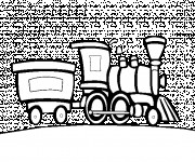 Coloriage et dessins gratuit Locomotive et Wagon d'un Train à vapeur à imprimer